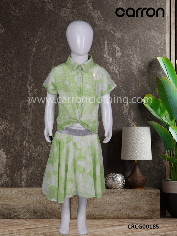 Green Colour Skirt Blouse (GC-GSKT_02-731)
