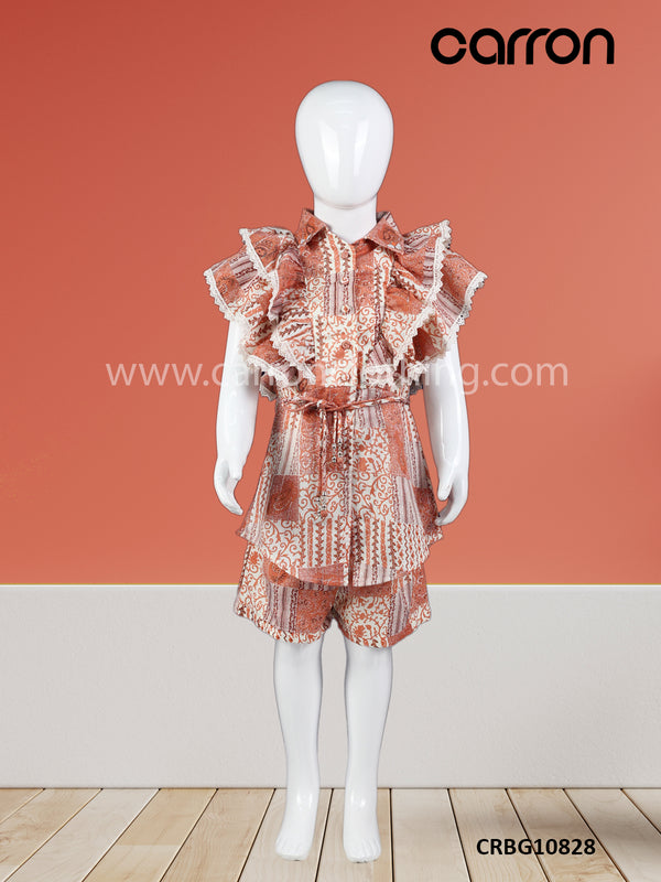 Rust Colour Skirt Blouse (GC-GSKT_8672)