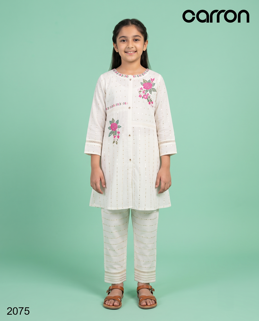 Cream Colour Kurti Set(GC-GKUS_2075)