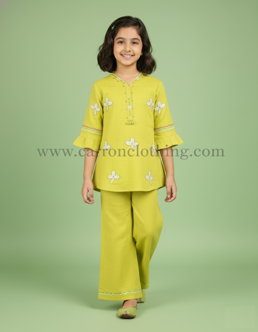 Lime Green Colour Kurti Set (GC-GKUS_4366)