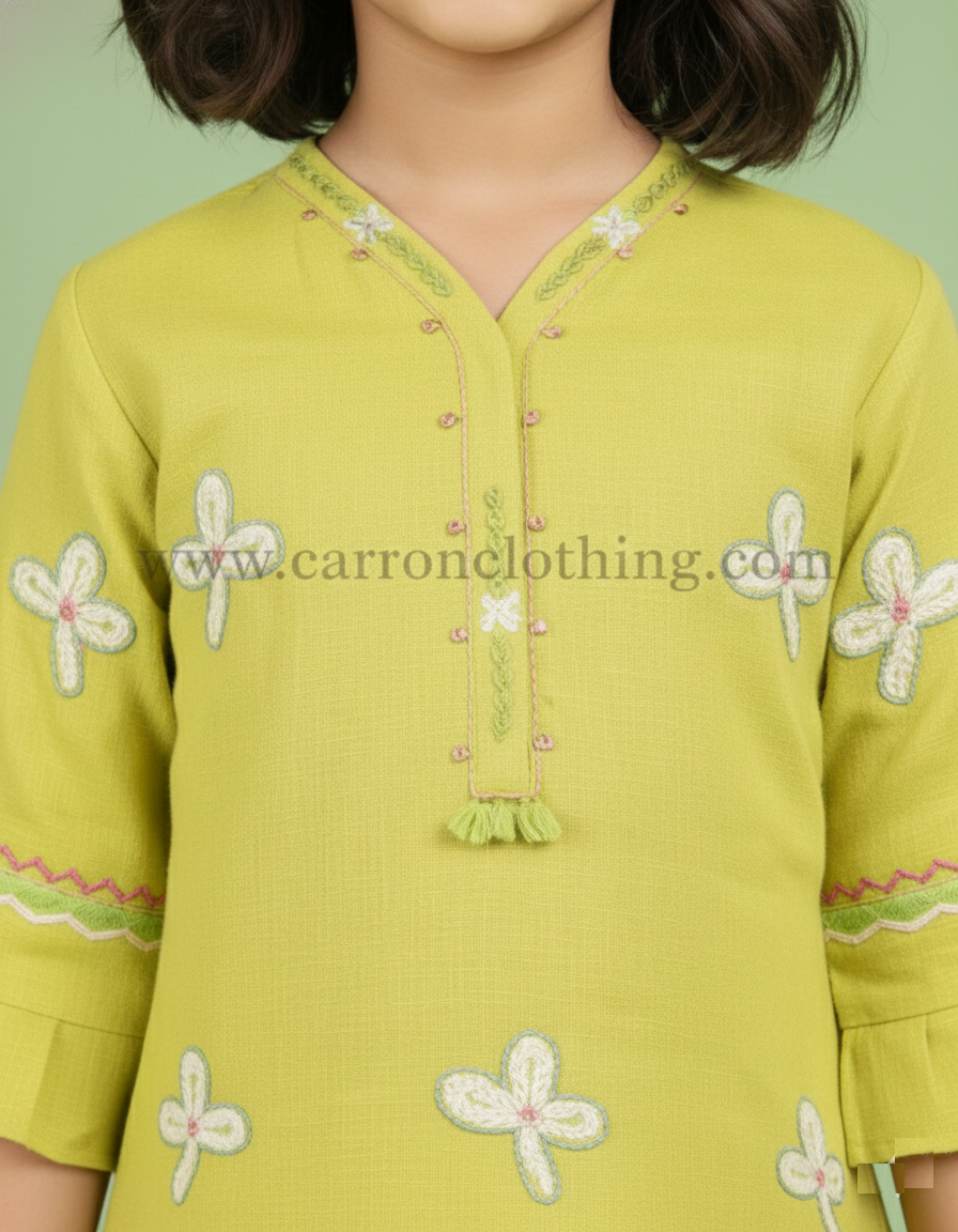 Lime Green Colour Kurti Set (GC-GKUS_4366)