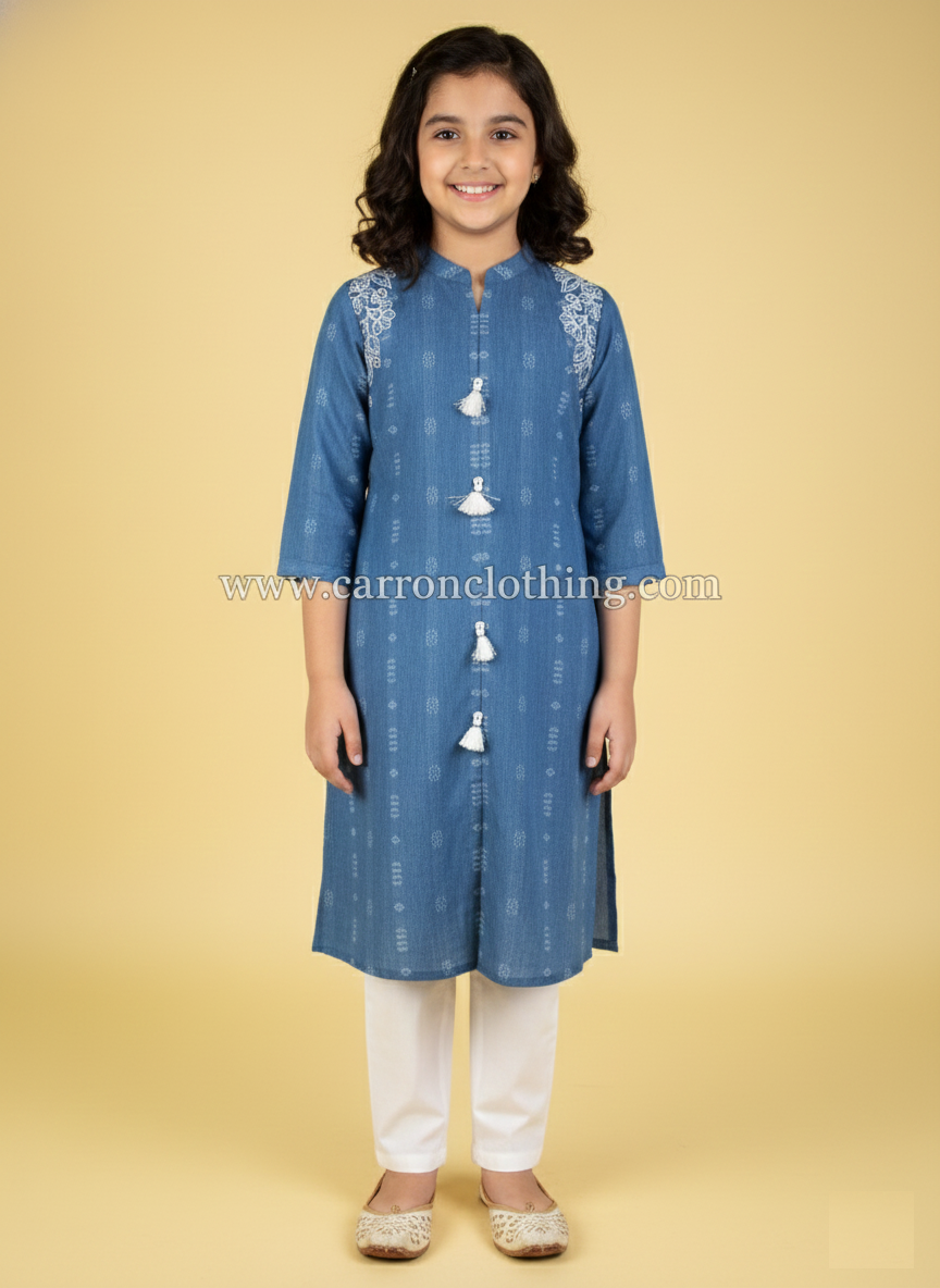 Blue Colour Kurti Set (GC-GKUS_959)