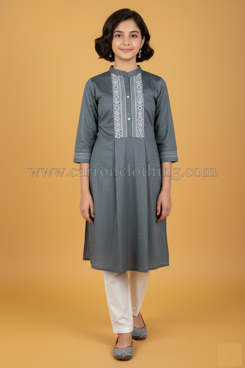Grey Colour Kurti Set (GC-GKUS_963)