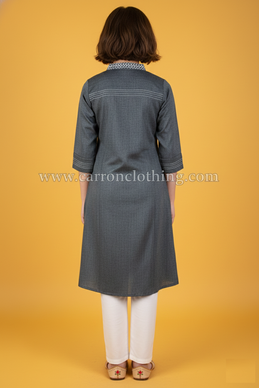 Grey Colour Kurti Set (GC-GKUS_963)