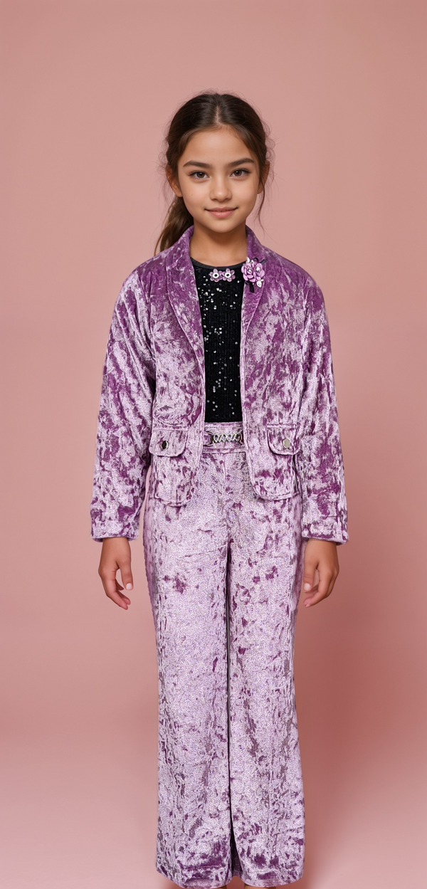 Purple Colour Co-Ord Set(GC-GCOS_301)