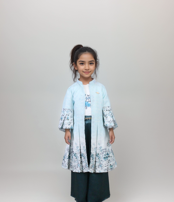 Blue Colour Western Plazo Set(GC-GWSD_1099)