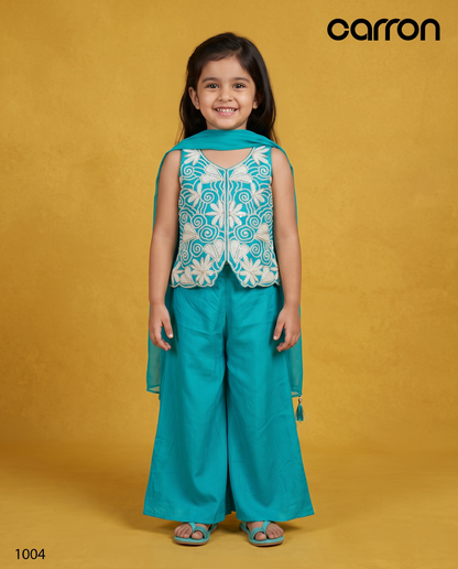 Firozi Colour Plazo Set(GE-GPZS_1004)