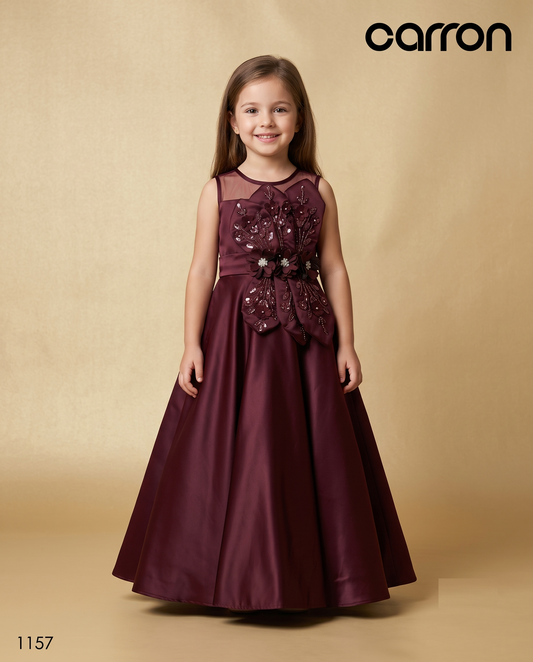 Wine Colour Gown(GE-GGWN_1157)