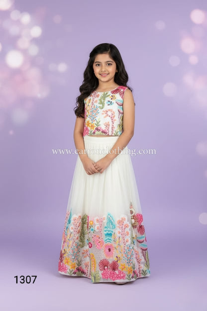 Cream Colour Ghaghra Choli(GE-GGHC_1307)