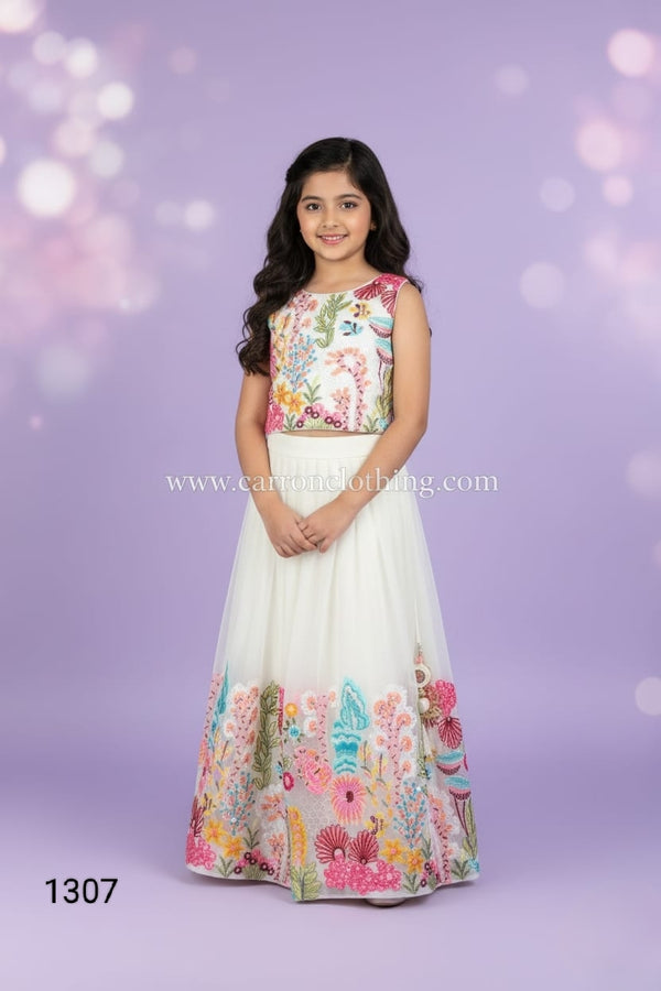 Cream Colour Ghaghra Choli(GE-GGHC_1307)