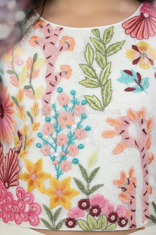 Cream Colour Ghaghra Choli(GE-GGHC_1307)