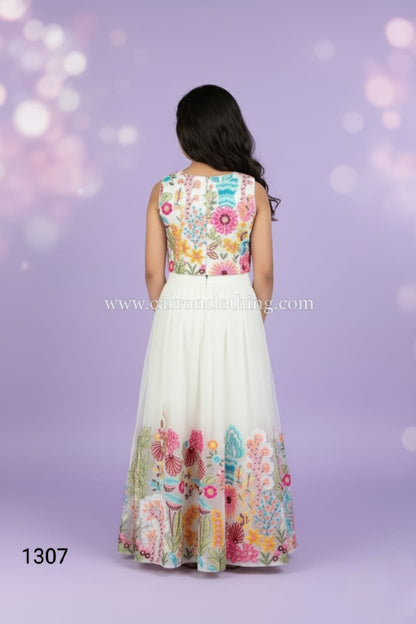 Cream Colour Ghaghra Choli(GE-GGHC_1307)