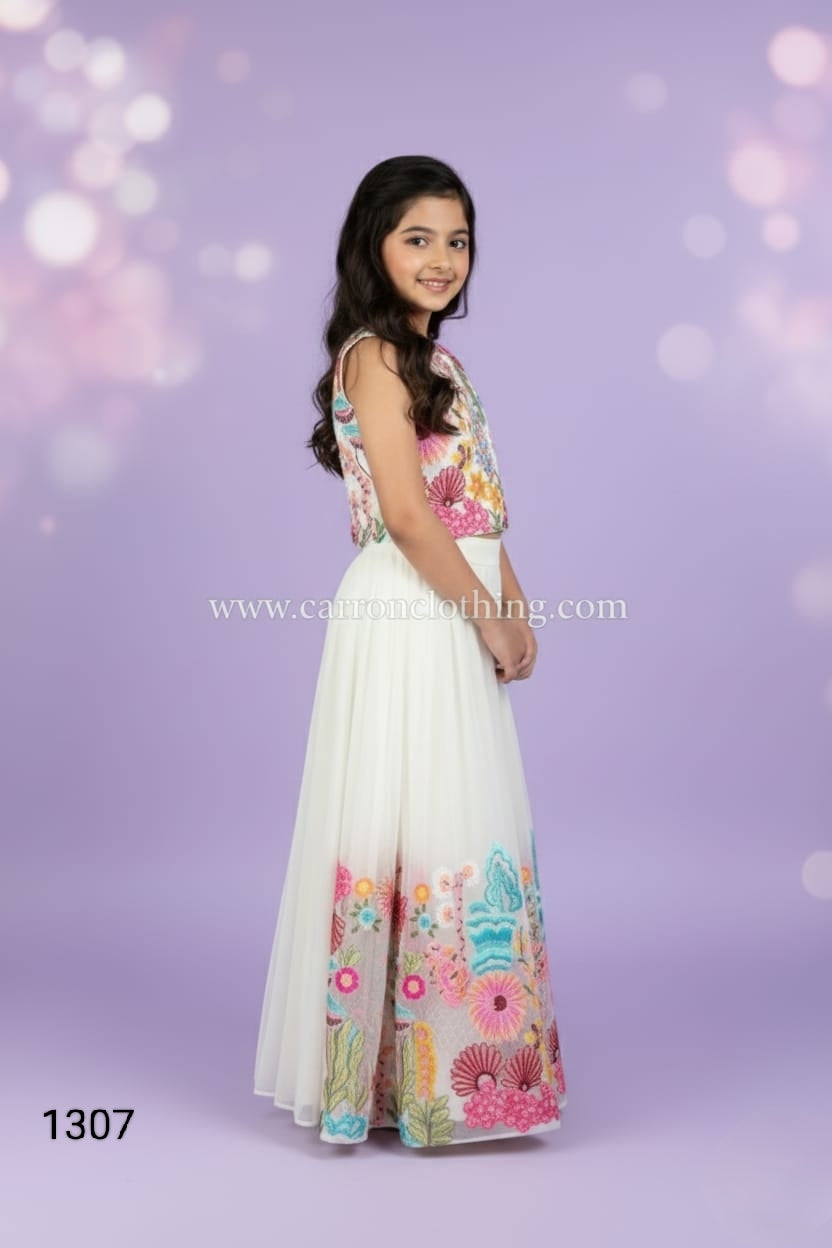 Cream Colour Ghaghra Choli(GE-GGHC_1307)