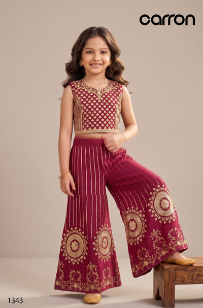 Maroon Colour Plazo Set(GE-GPZS_1343)