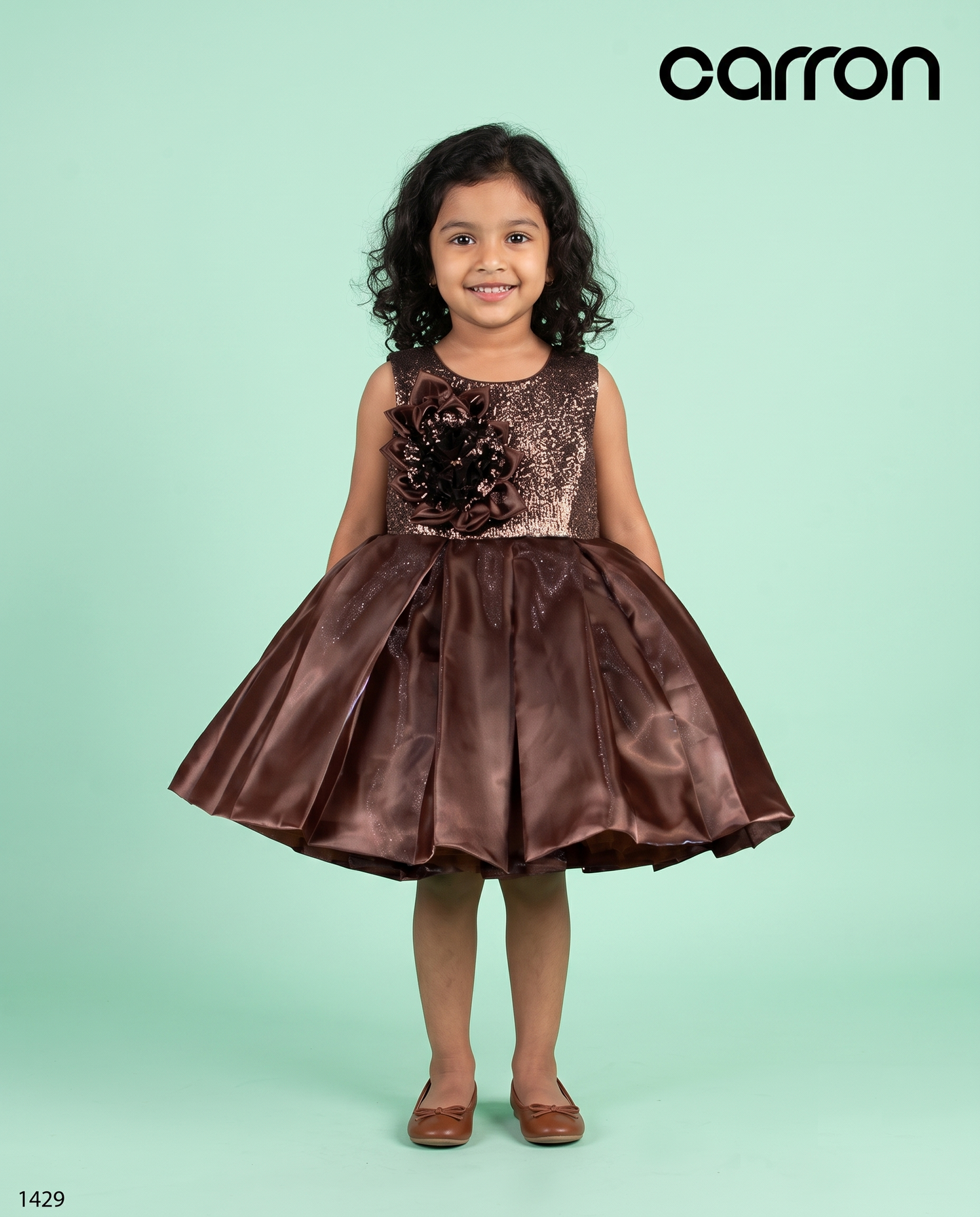 Chocolate Brown Colour Party Frock(GE-GFRP_1429)