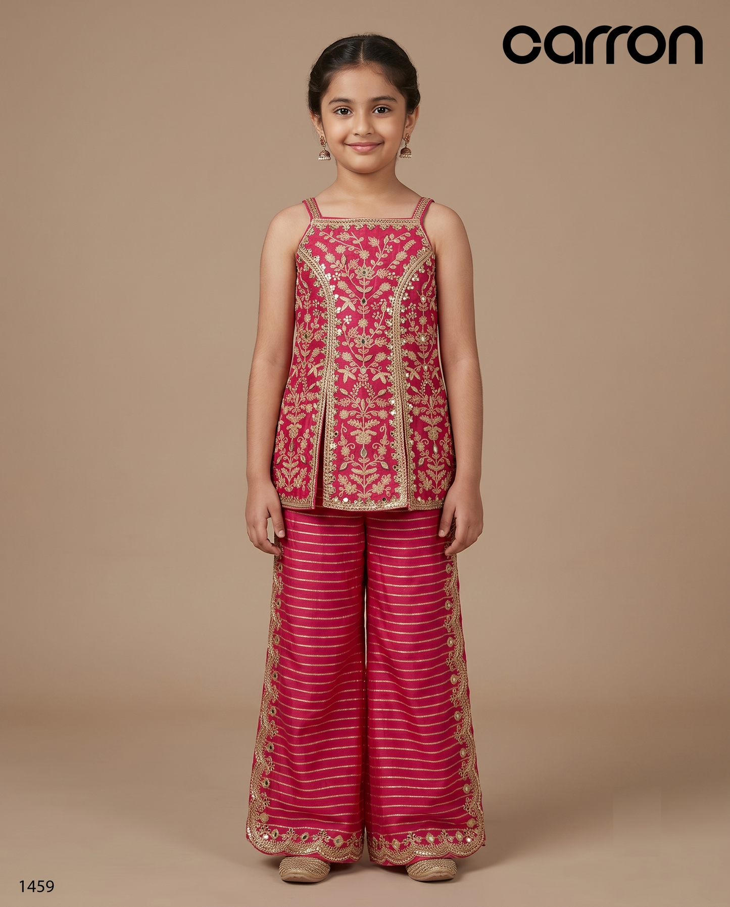 Fuchsia Pink Colour Plazo Set(GE-GPZS_1459)