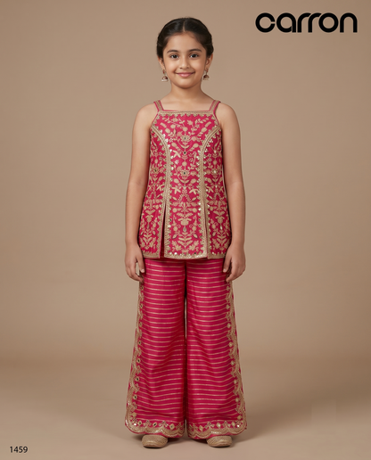 Fuchsia Pink Colour Plazo Set(GE-GPZS_1459)