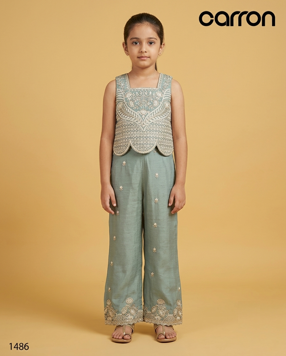Mint Green Colour Plazo Set(GE-GPZS_1486)
