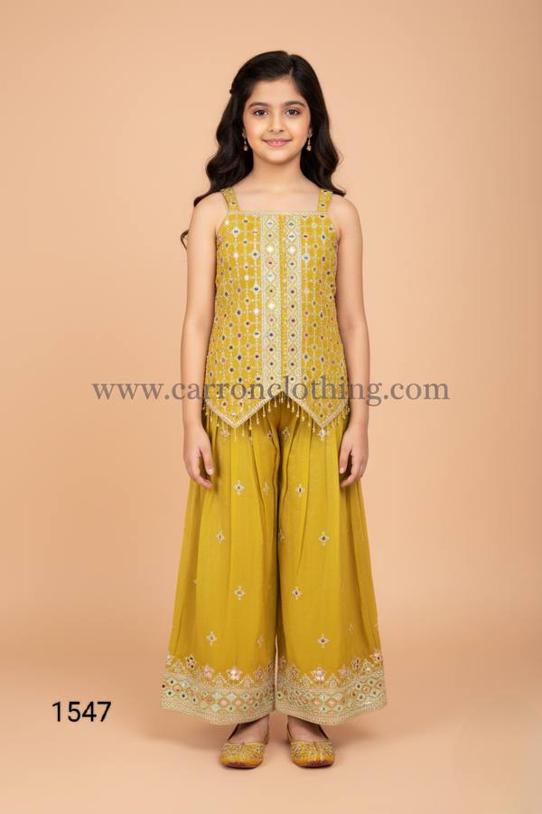 Mustard Colour Plazo Set(GE-GPZS_1547)