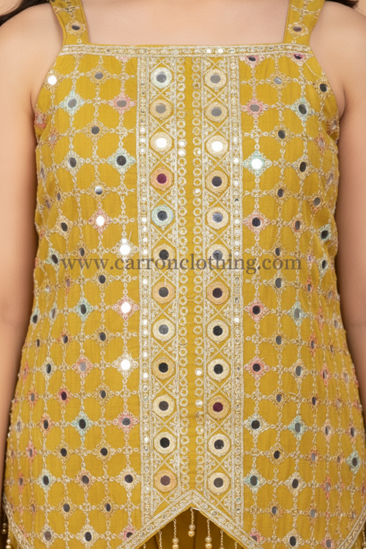 Mustard Colour Plazo Set(GE-GPZS_1547)