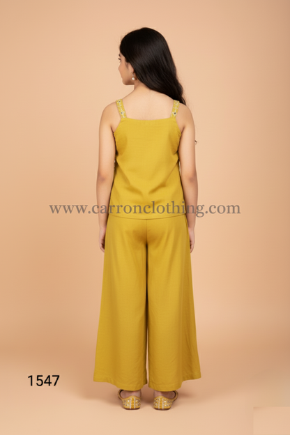 Mustard Colour Plazo Set(GE-GPZS_1547)