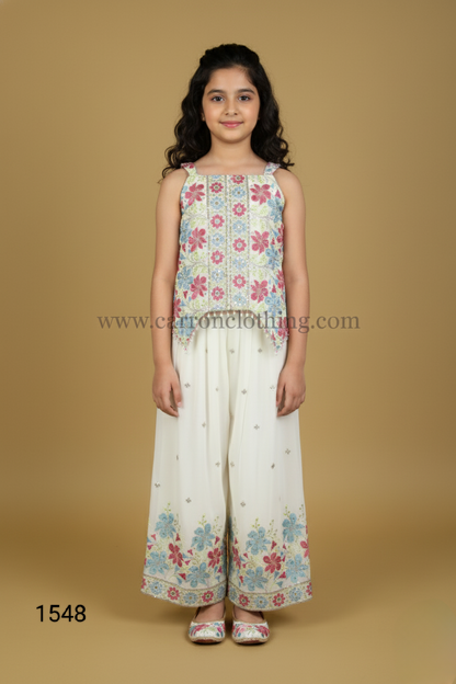 Cream Colour Plazo Set(GE-GPZS_1548)