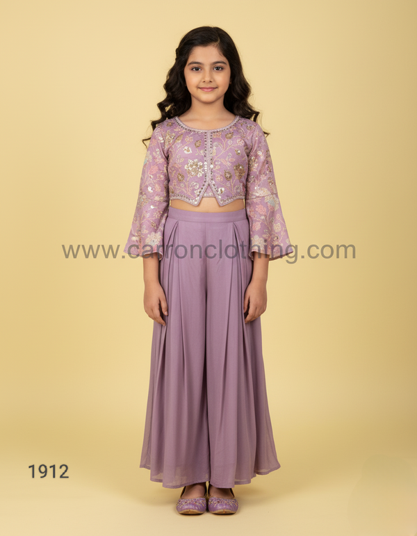 Purple Colour Plazo Set(GE-GPZS_1912)