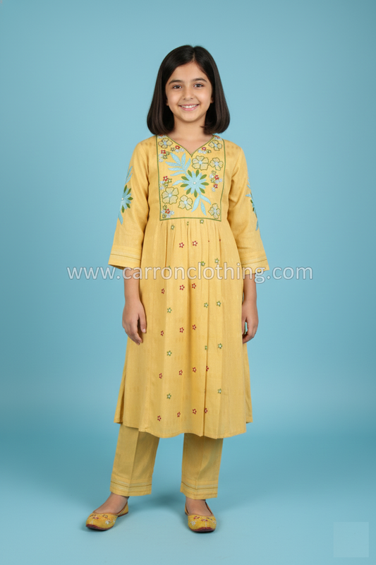 Mustard Colour Kurti Set (GC-GKUS_2007)