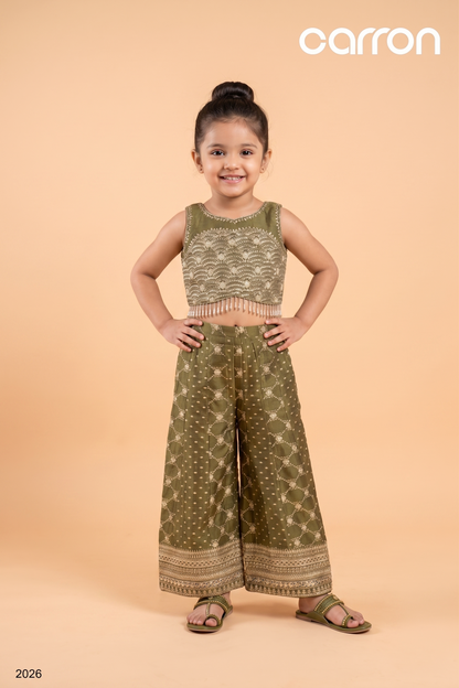 Mehandi Green Colour Plazo Set(GE-GPZS_2026