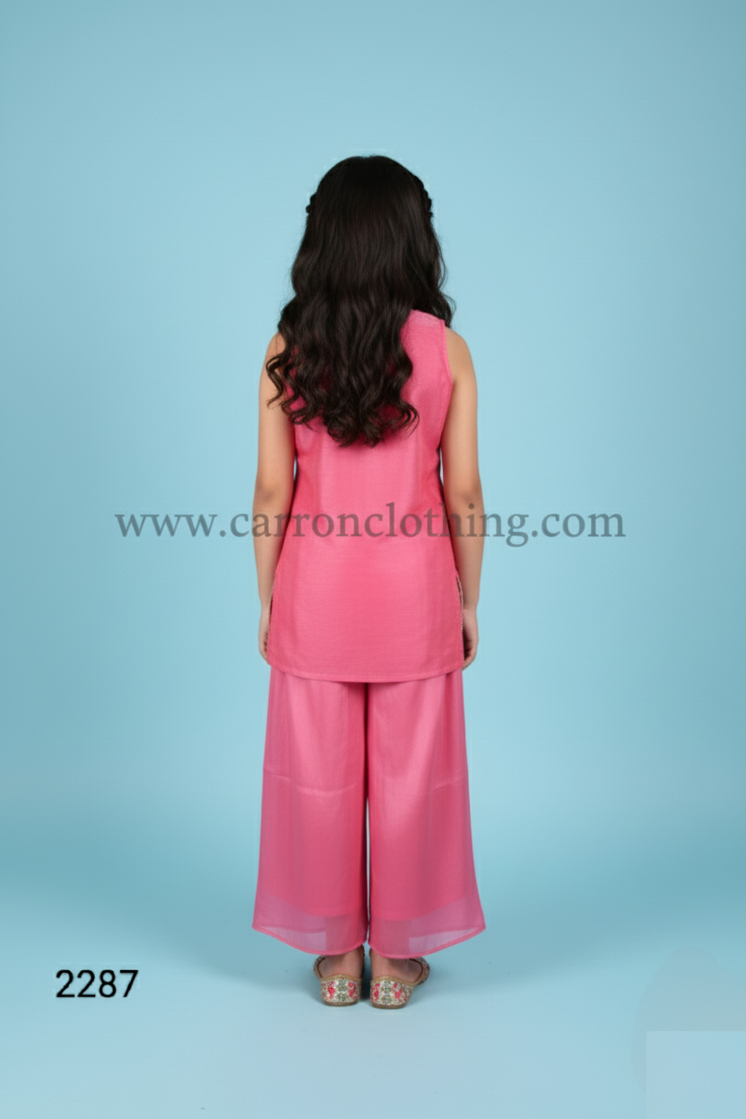 Pink Colour Plazo Set(GE-GPZS_2287)