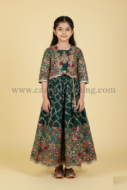 Green Colour Ghaghra Choli(GE-GGHC_3003)