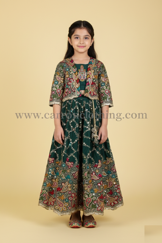 Green Colour Ghaghra Choli(GE-GGHC_3003)