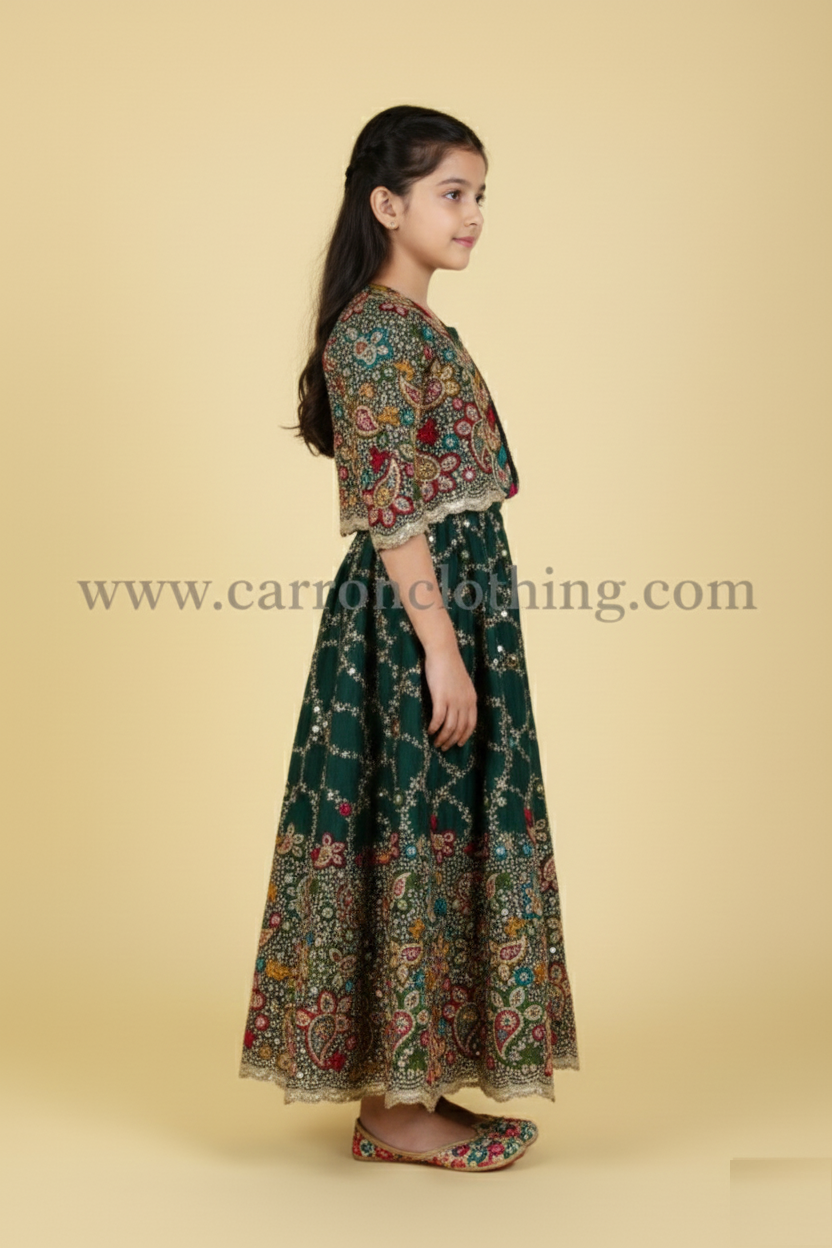 Green Colour Ghaghra Choli(GE-GGHC_3003)