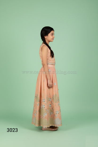 Peach Colour Ghaghra Choli(GE-GGHC_3023)