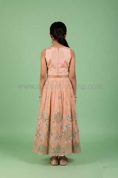 Peach Colour Ghaghra Choli(GE-GGHC_3023)