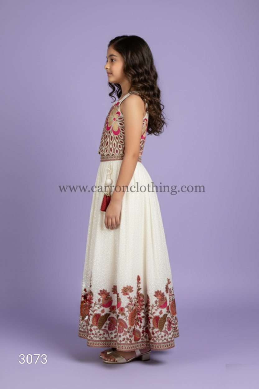 Cream Colour Ghaghra Choli(GE-GGHC_3073)