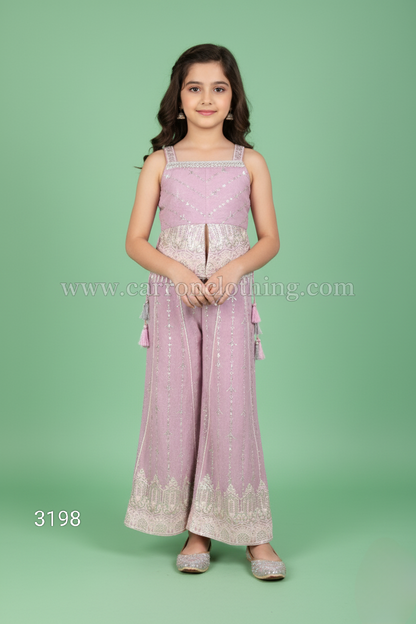 Pink Colour Plazo Set(GE-GPZS_3198)