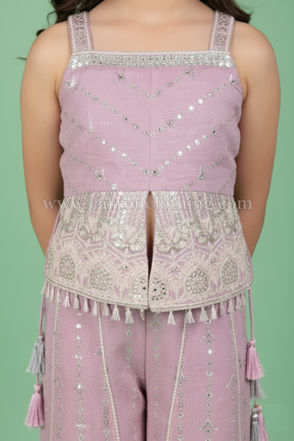 Pink Colour Plazo Set(GE-GPZS_3198)