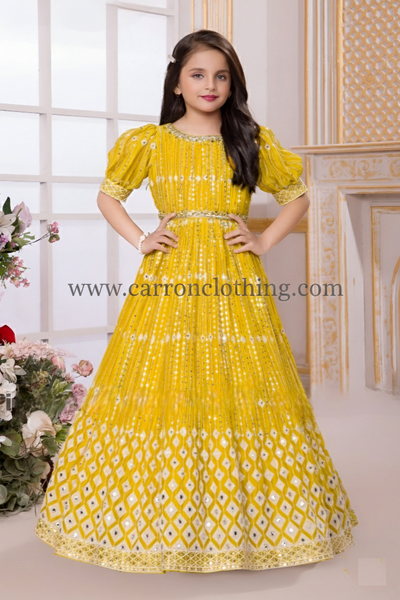 Lemon Colour Gown (GE-GGWN_3218)