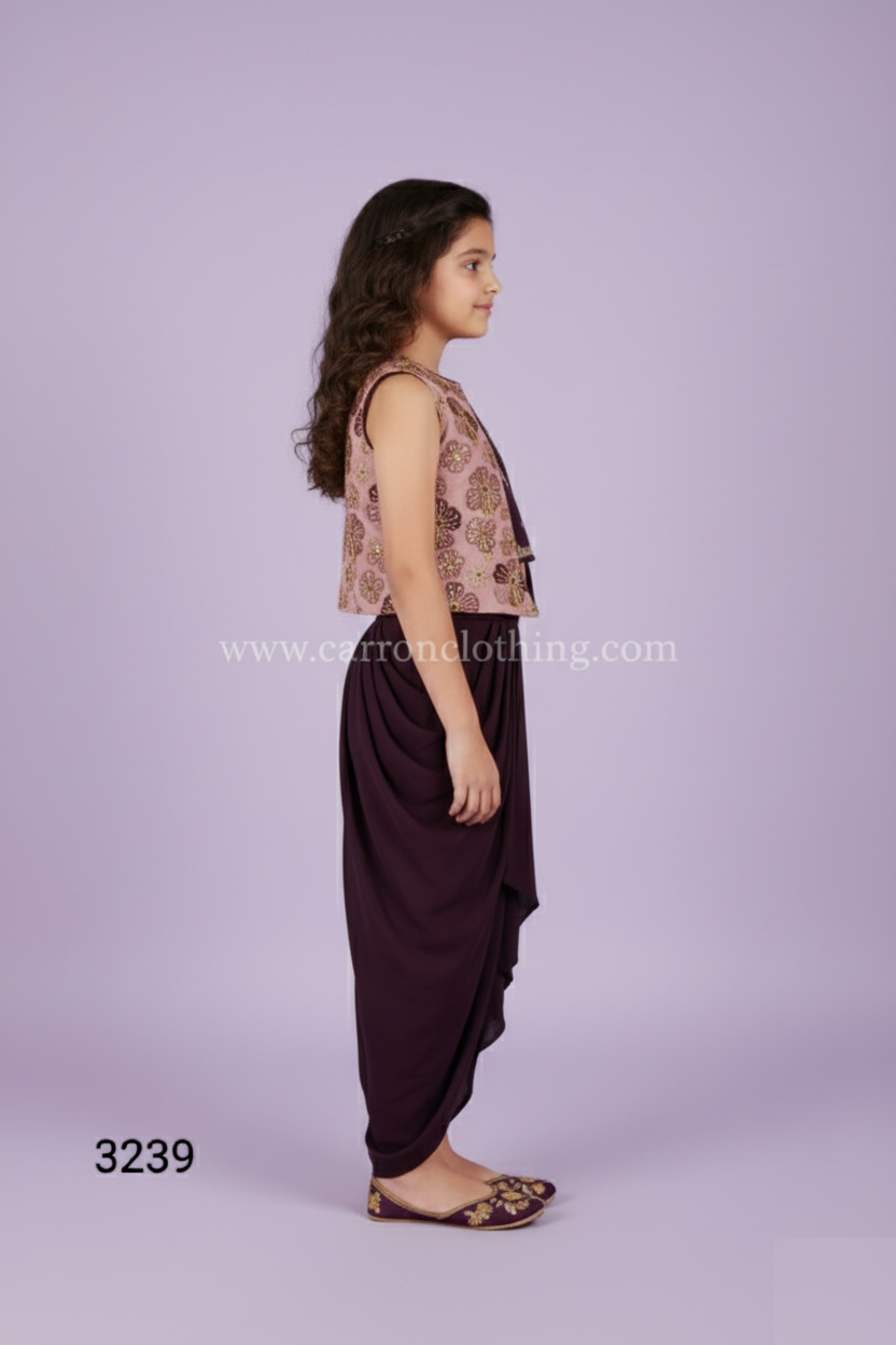 Wine Colour Chudidar(GE-GCHU_3239)