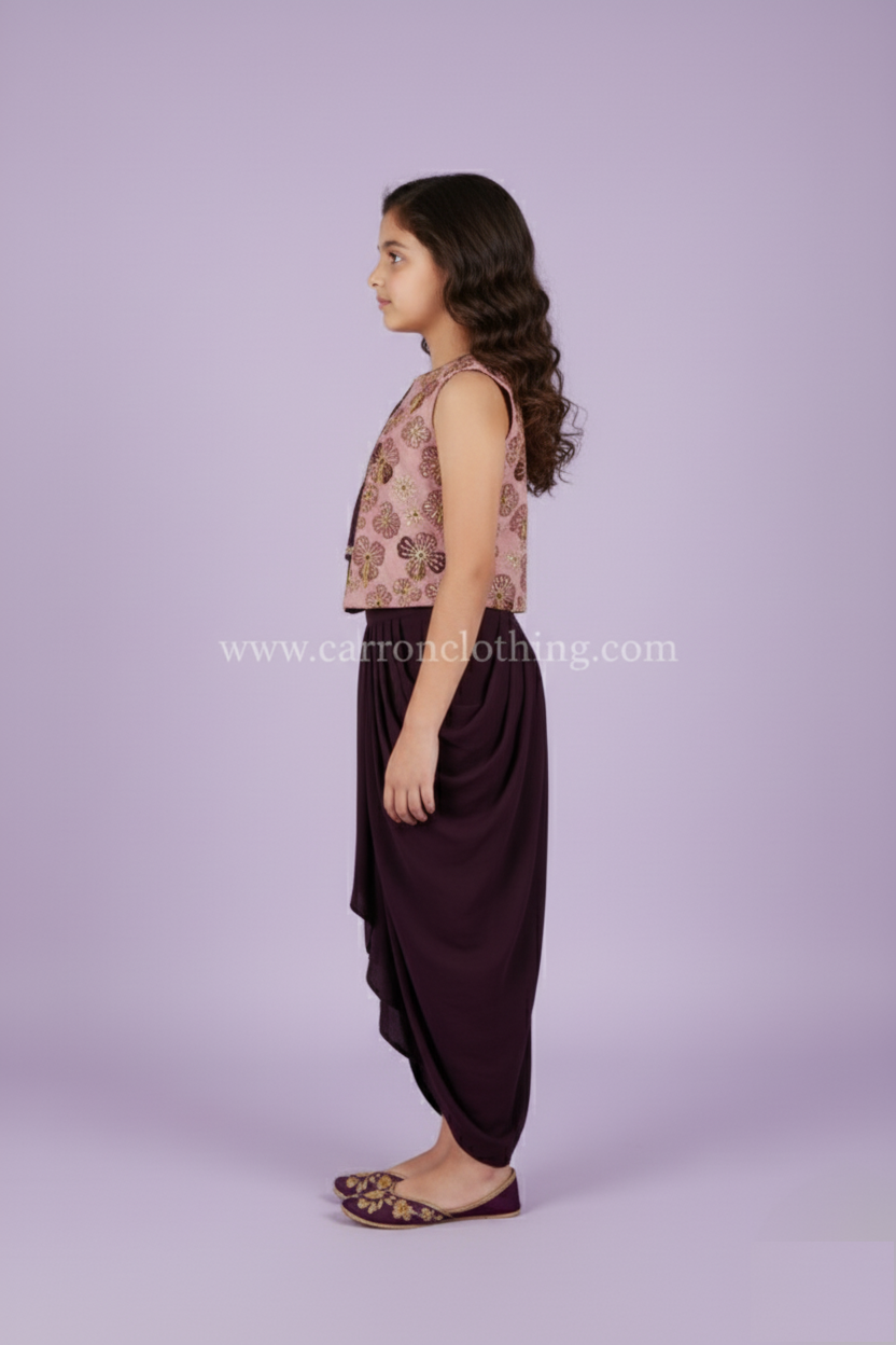 Wine Colour Chudidar(GE-GCHU_3239)