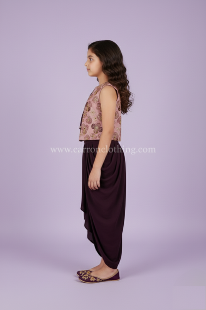 Wine Colour Chudidar(GE-GCHU_3239)