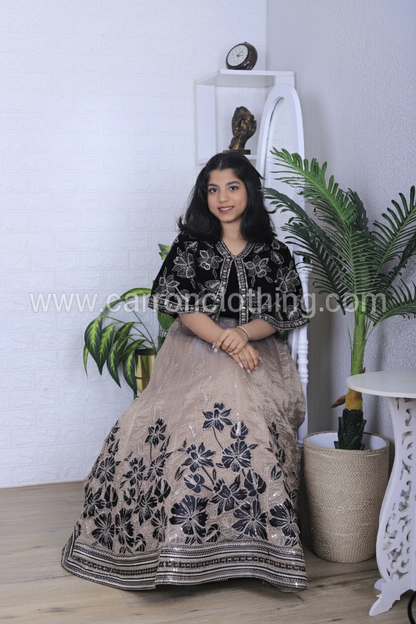 Fawn Colour Ghaghra Choli(GE-GGHC_326)