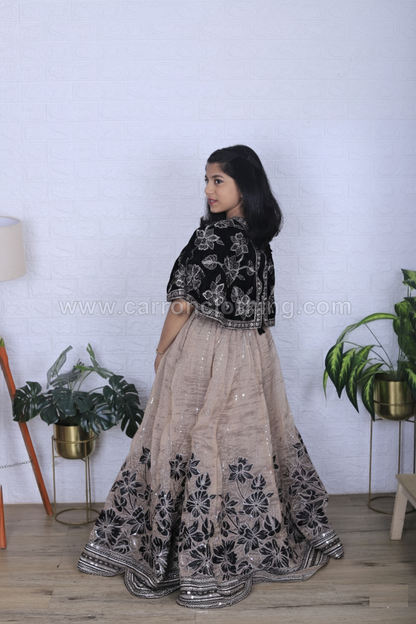 Fawn Colour Ghaghra Choli(GE-GGHC_326)