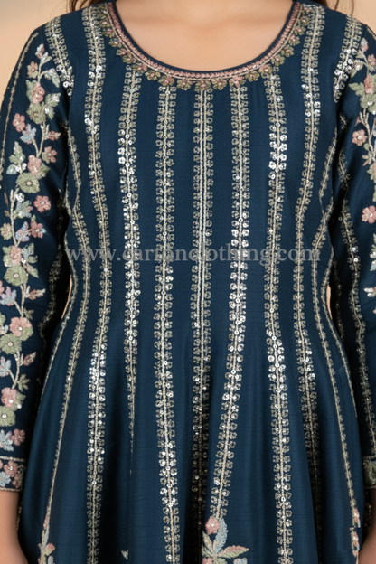 Blue Colour Plazo Set(GE-GPZS_3322)