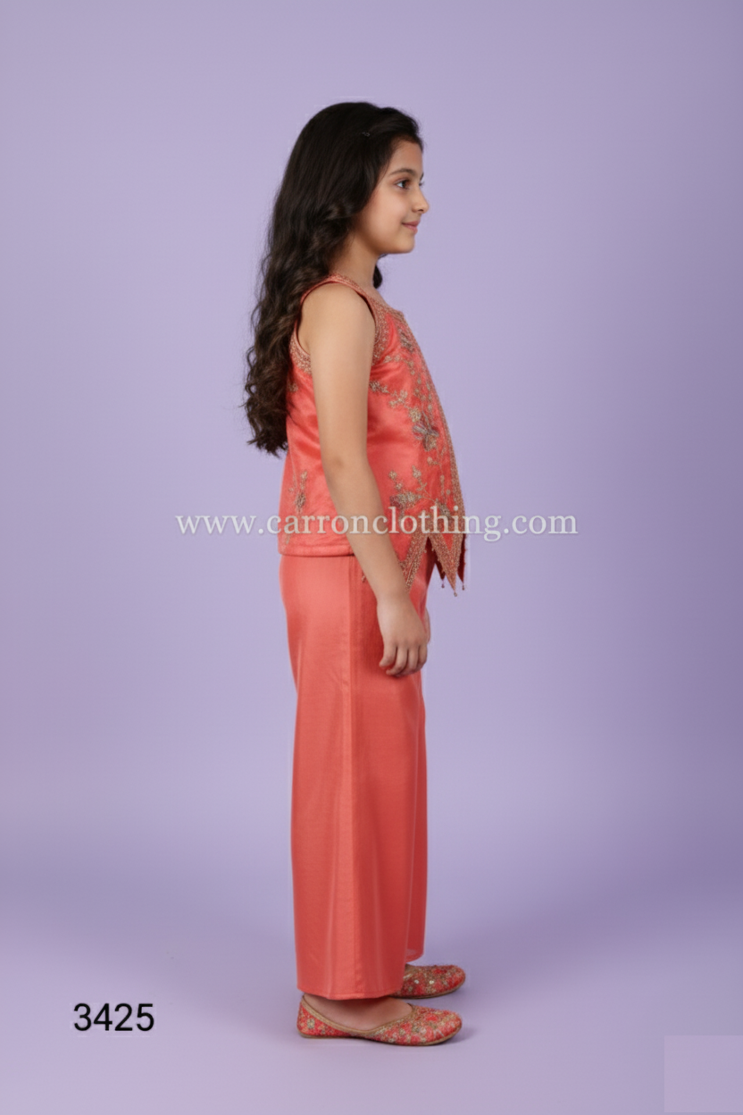 Rust Colour Plazo Set(GE-GPZS_3425)