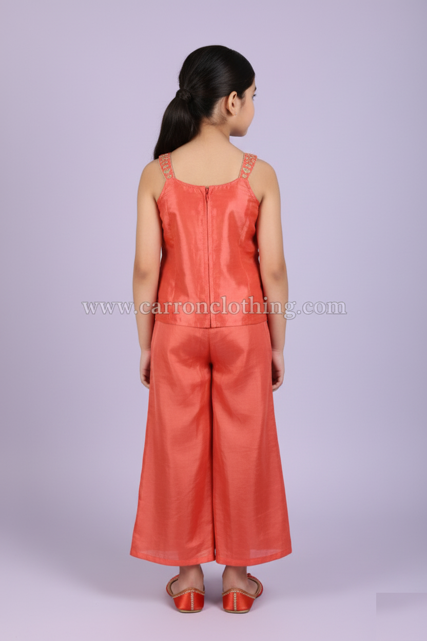 Rust Colour Plazo Set(GE-GPZS_3425)