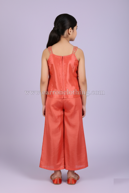 Rust Colour Plazo Set(GE-GPZS_3425)