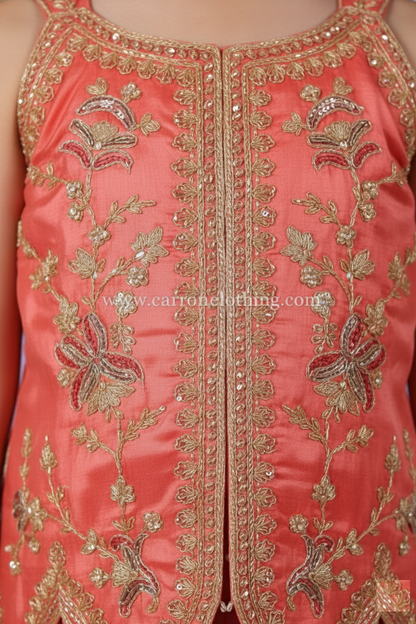 Rust Colour Plazo Set(GE-GPZS_3425)