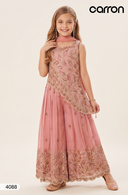 Blush Pink Colour Plazo Set(GE-GPZS_4088)